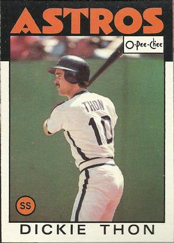 1986 O-Pee-Chee Baseball Cards 166     Dickie Thon